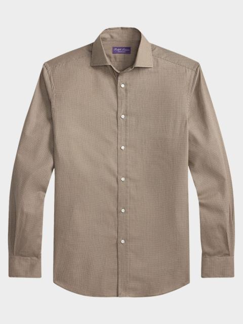 Ralph Lauren Men's Cotton Classic Fit Micro-Square Sport Shirt