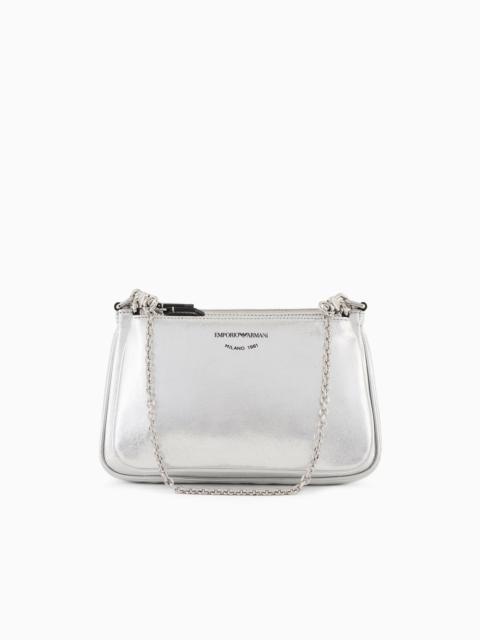 EMPORIO ARMANI Double mini shoulder bag with crinkled effect