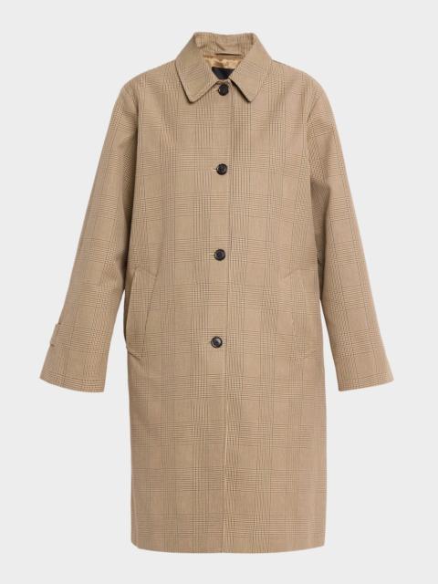 NILI LOTAN Watson Check Cotton Duster Coat
