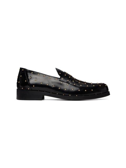 ERNEST W. BAKER Black Studded Leather Loafers