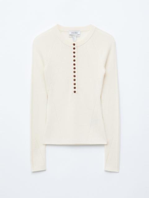 & Other Stories Half-Placket Merino Top