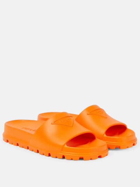 Prada Logo rubber slides