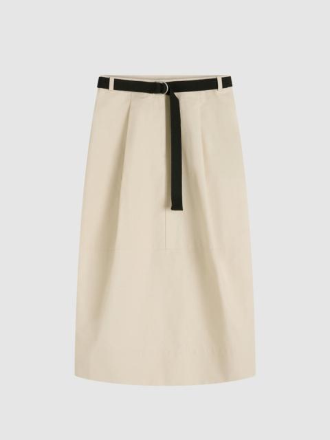 ST. AGNI Canvas Pleat Cocoon Skirt - Shell
