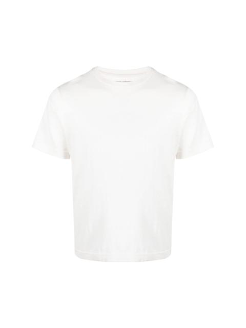 round-neck cotton-cashmere T-shirt