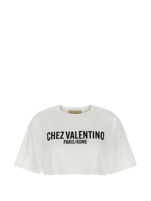 Valentino cropped print T-shirt