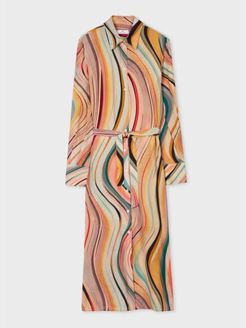 Paul Smith Women's Silk-Blend 'Swirl' Print Shirt Dress