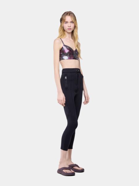 rabanne CAPRI PANT IN BLACK NEOPRENE