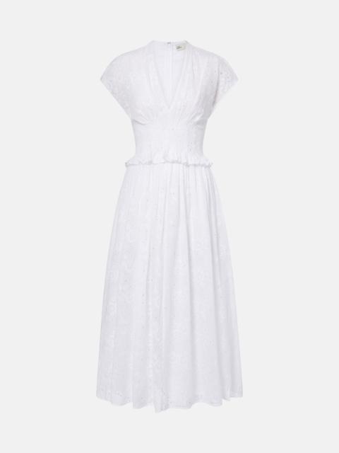 TORY BURCH Broderie anglaise cotton midi dress