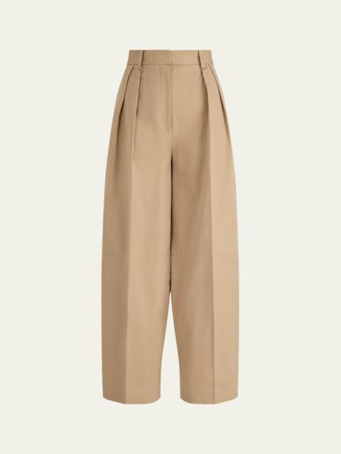 Altuzarra Dash Pleated Wide-Leg Ankle Pants