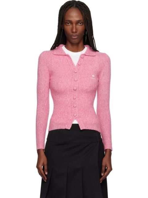 SHUSHU/TONG Pink Lapel Fitted Cardigan