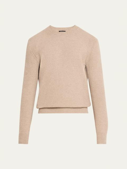 ZEGNA Men's Oasi Cashmere Ribbed Crewneck Sweater