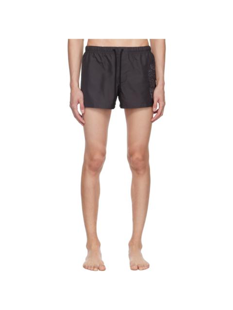 VERSACE Black Cartouche Swim Shorts