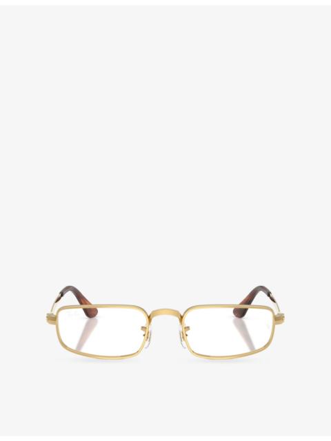 Ray-Ban RB3927V Rectangle-Frame Metal Optical Glasses