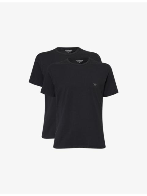 EMPORIO ARMANI Logo-Print Pack Of Two Cotton-Jersey T-Shirts