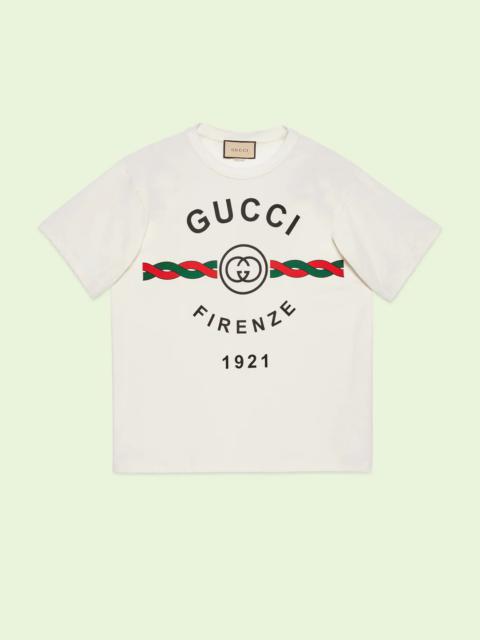 GUCCI Cotton jersey 'Gucci Firenze 1921' T-shirt