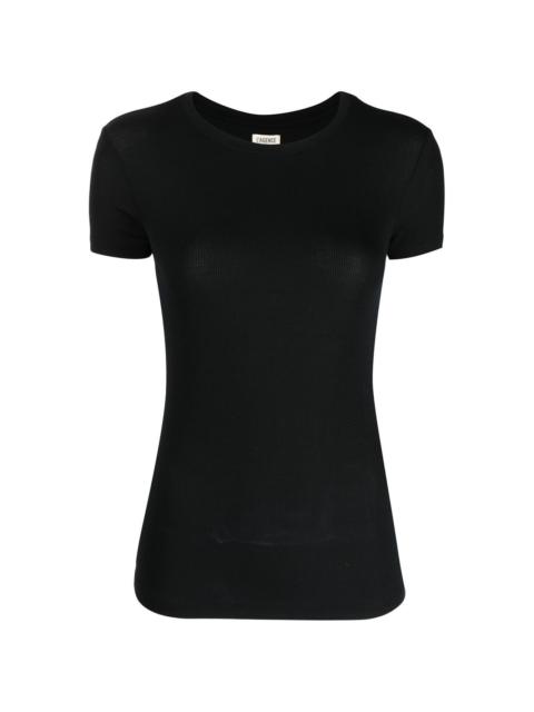 round-neck short-sleeved top