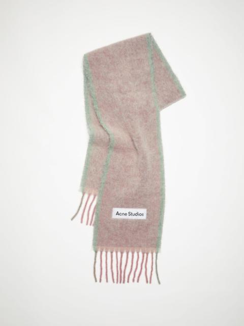 Wool mohair scarf - Narrow - Dusty pink