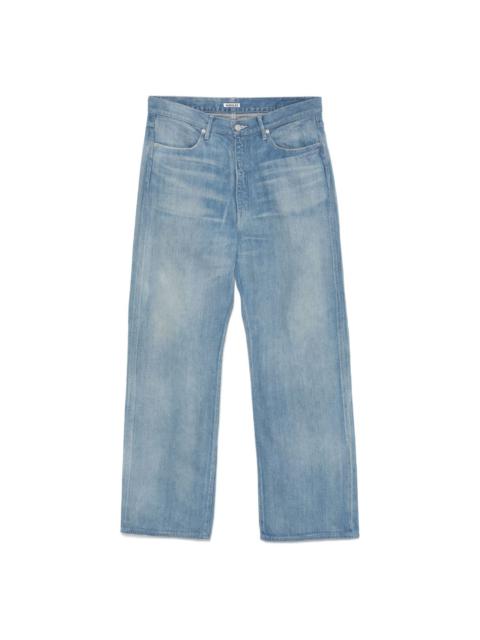 AURALEE faded selvedge jeans