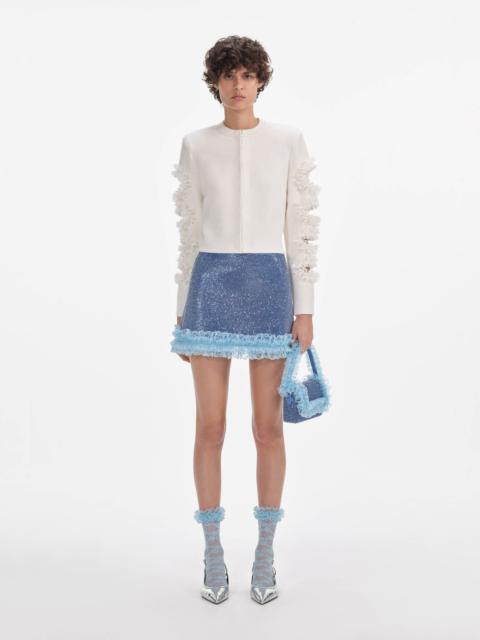 Blue Crystal Chainmail Mini Skirt