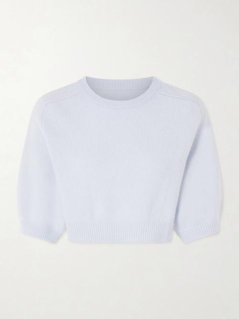 KHAITE Lorelai Cropped Wool And Cashmere-blend Sweater