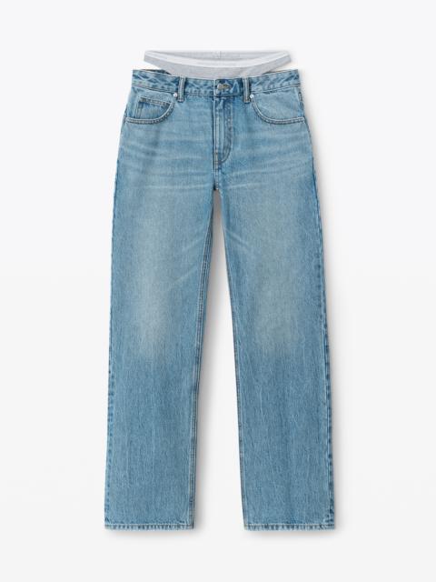 Alexander Wang layered loose jean in denim