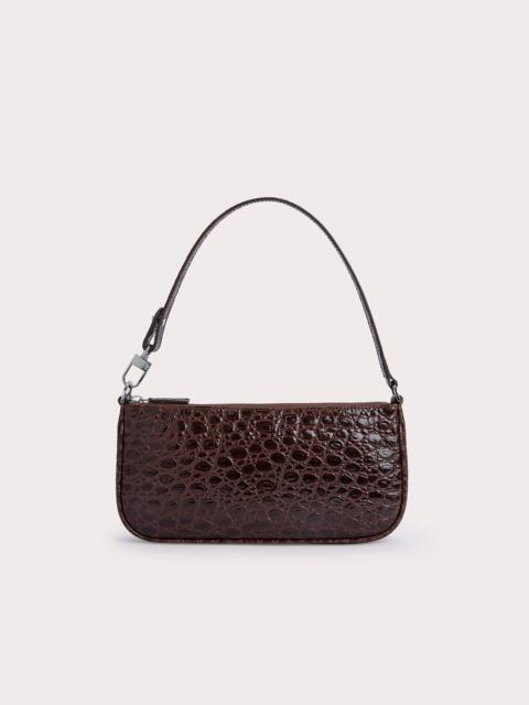 BY FAR Rachel Sequoia Circular Croco Embossed Leather