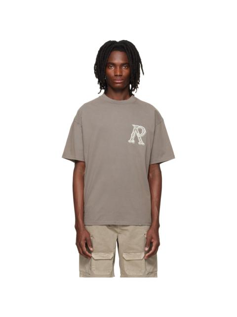 REPRESENT Brown Western Initial T-shirt