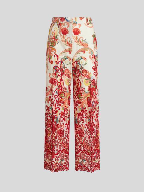 PAISLEY CULOTTE TROUSERS WITH EMBROIDERY