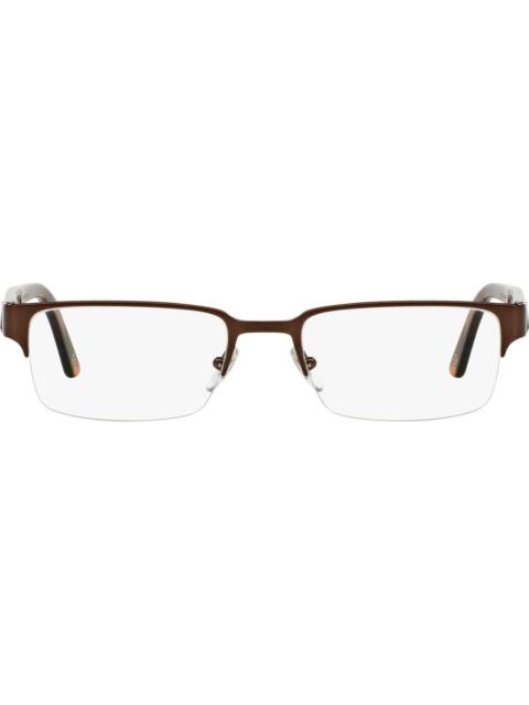 Versace 53mm Rectangle Optical Glasses in Brushed Brown at Nordstrom