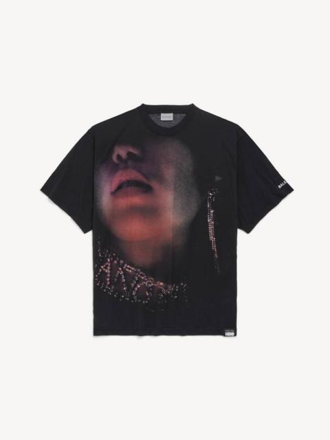 BALENCIAGA Women's Look Away Large Fit T-shirt in Black