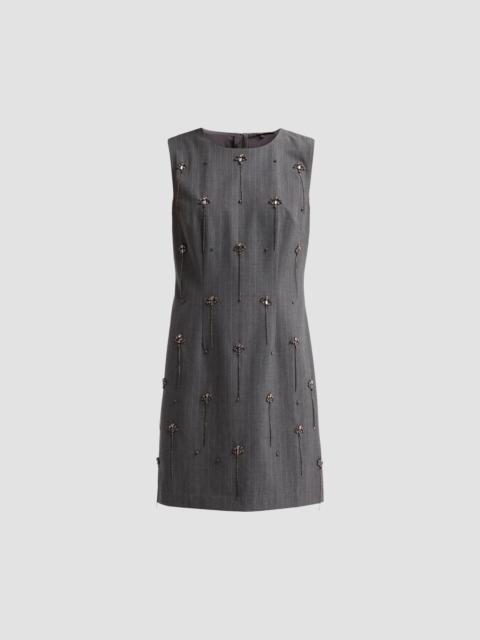 KOBI HALPERIN Women's Heidi Embellished Pinstripe Mini Dress - Grey