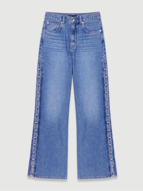 maje Beaded cutaway jeans