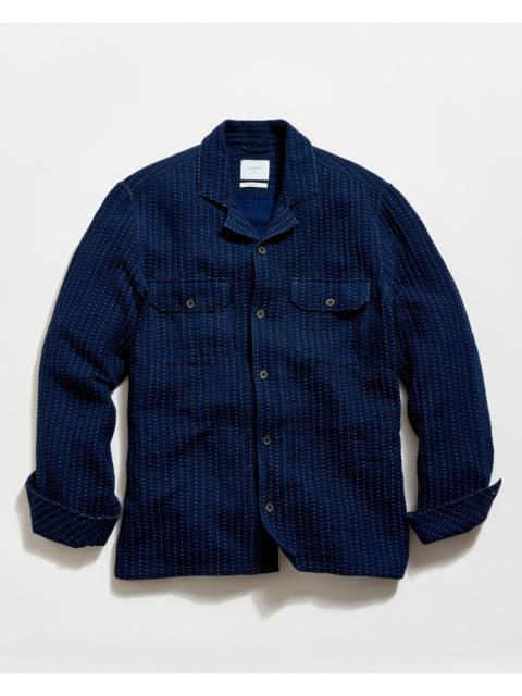 Billy Reid Pin Dot Dobby Two Pocket Overshirt
