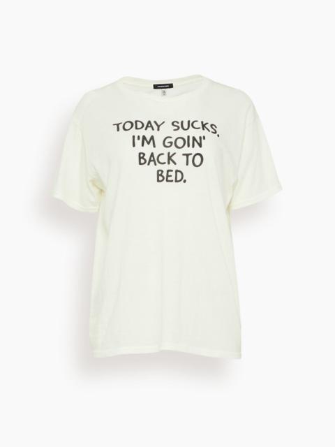 R13 Today Sucks Boy T in Off White