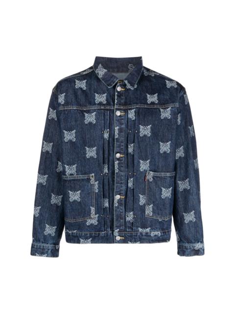 ジャケット・アウター Needles P&M Emb.Denim Jacket XL Needles P&M Emb.Denim Jacket XL