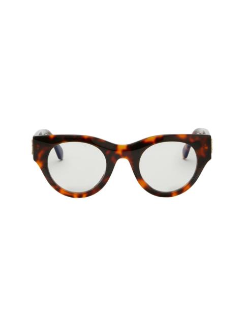 Off-White round-frame tortoiseshell glasses