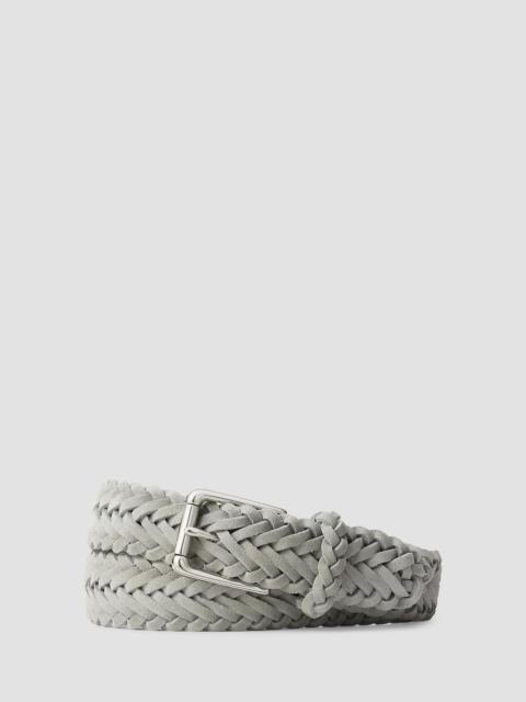 Ralph Lauren Men's Braided Suede Belt - Pearl Grey