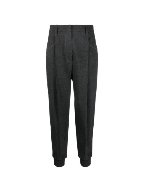 Brunello Cucinelli tapered-leg 맞춤 바지