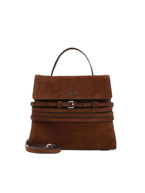 Moschino suede buckle-detail tote bag