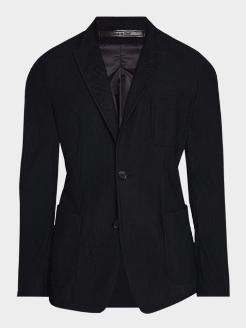 GIORGIO ARMANI Men's Rice Stitch Sport Coat