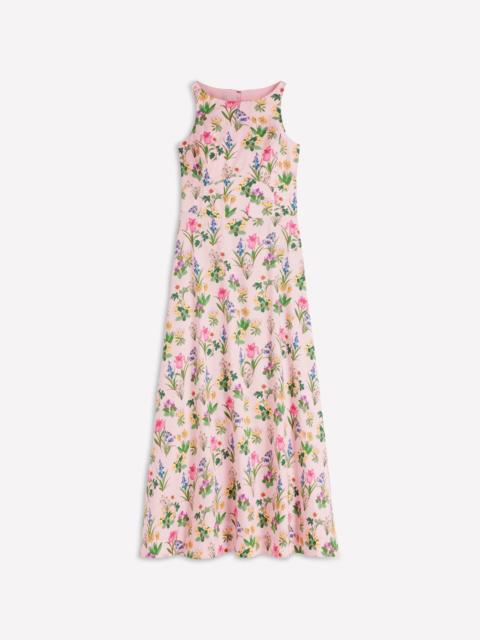 BODEN Silvia Boned Bodice Maxi Dress-French Pink, Delicate Blossom