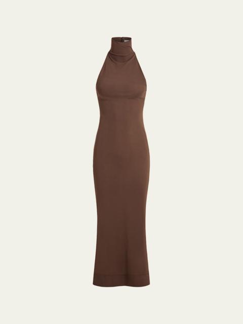 16ARLINGTON Covey High-Neck Midi Dress