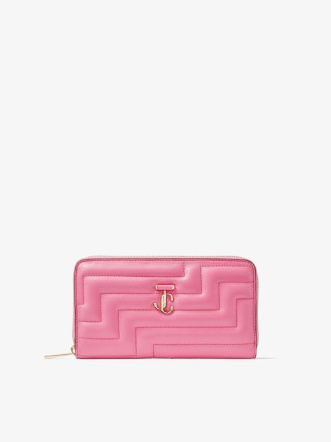 JIMMY CHOO Pippa Avenue
Candy Pink Avenue Nappa Leather Wallet with JC Emblem