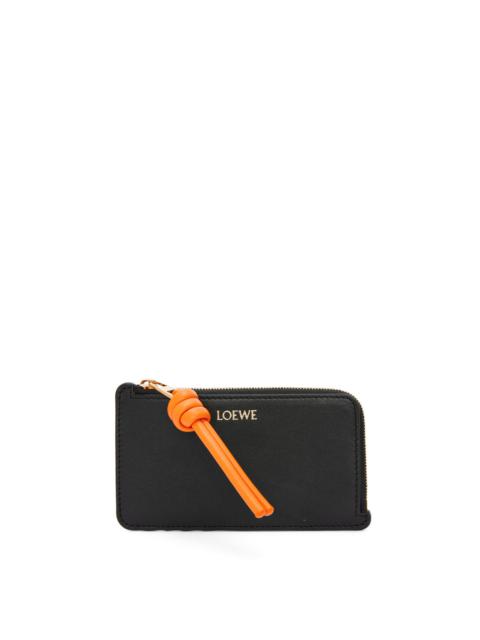 Knot coin cardholder in shiny nappa calfskin