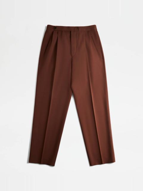 Tod's PANTS IN WOOL - BROWN