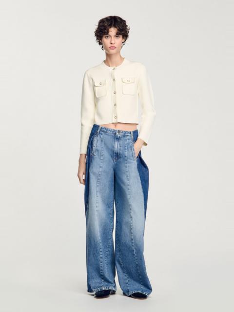 Sandro RIB KNIT CARDIGAN