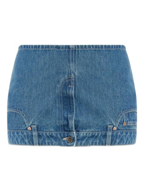 VETEMENTS upside-down denim mini skirt