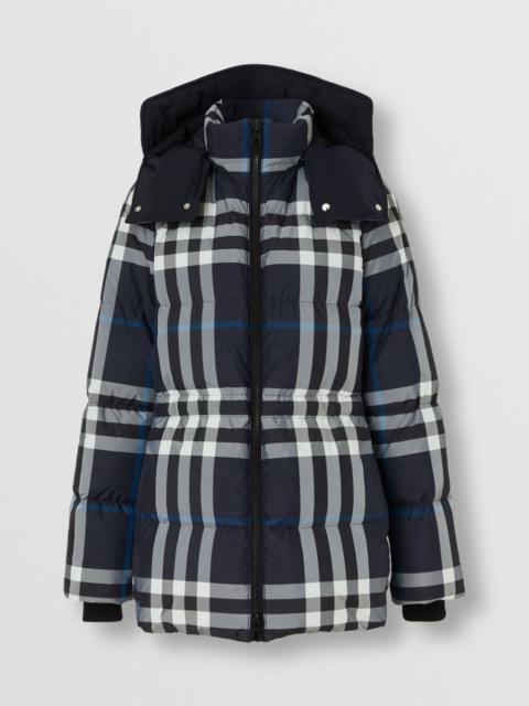 Burberry Detachable Hood Check Puffer Jacket