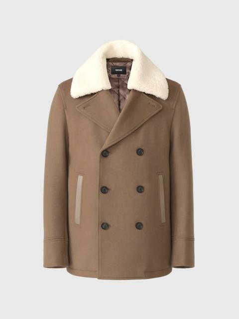 MACKAGE COLE-Z wool double-breasted jacket with shearling collar