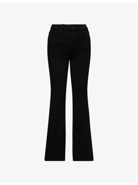 PAIGE "Marlow 30"" Skimmer Flared Stretch-Denim Jeans"